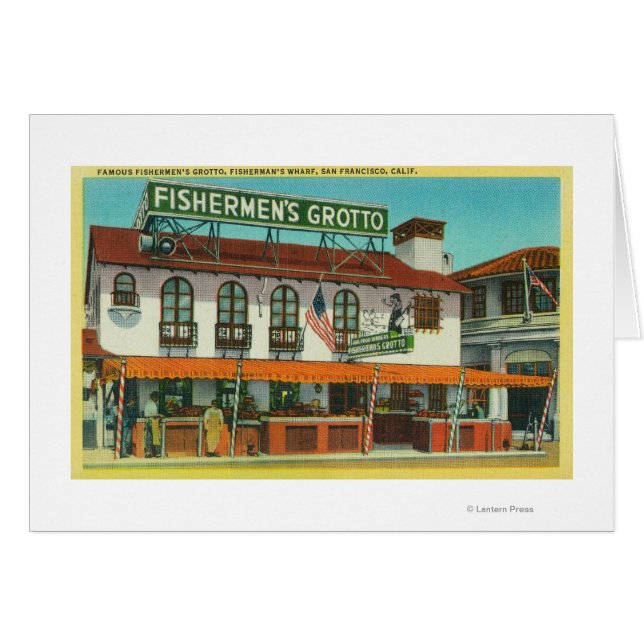 Berömdens fiskares Grotto Bldg Hälsningskort (Framsidan Horizontal)