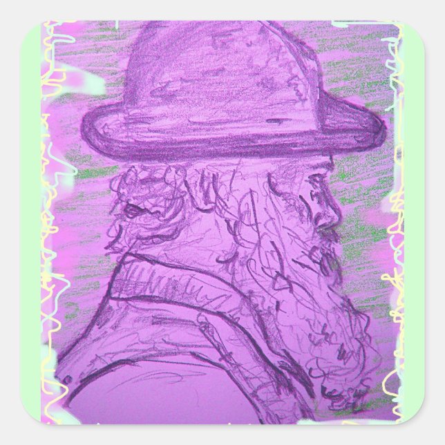 berömdens målarkonst fyrkantigt klistermärke (Framsida)