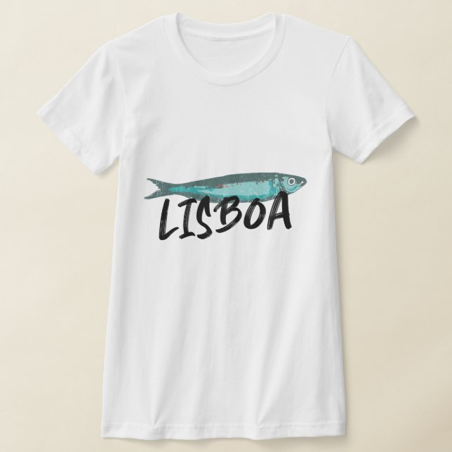 Berömdens sardine från Lissabonfestivalen T Shirt (Laydown)