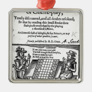 Berömdlek av schacket, 1614 julgransprydnad metall