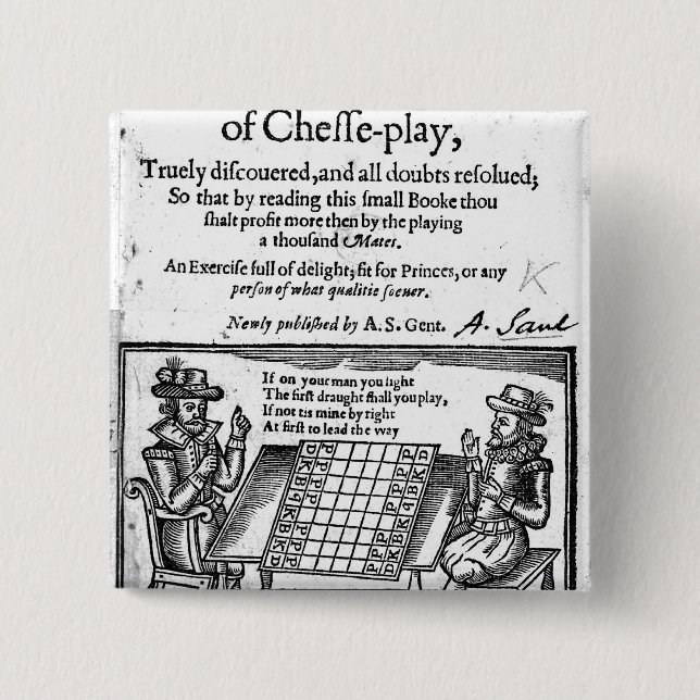 Berömdlek av schacket, 1614 knapp (Framsida)