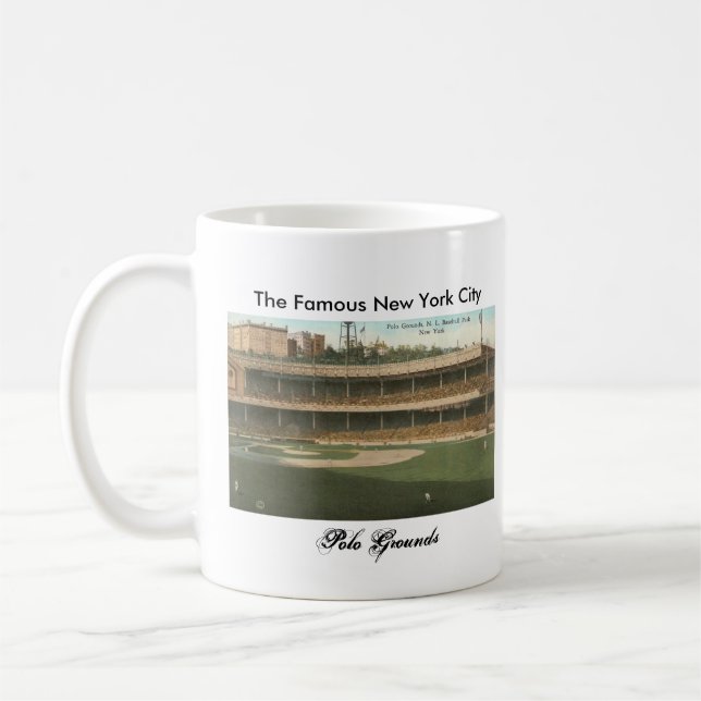 Berömdpoloen jordniner baseball parkerar, New York Kaffemugg (Vänster)