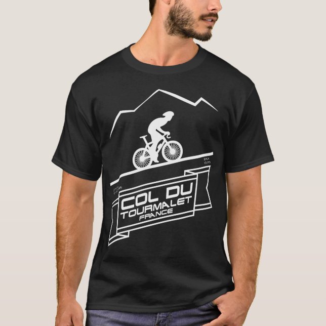 Berömdt cykla för Col Du Tourmalet Väg T Shirt (Framsida)