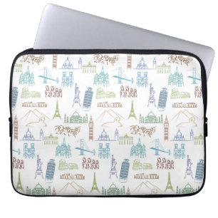 Berömdt Landmarksmönster Laptop Fodral