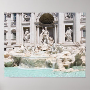 BerömdTrevi-fontänen, Rome, italien Poster
