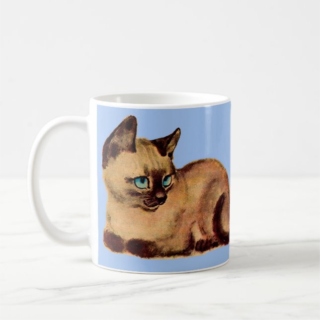 berömvärd siamesisk kattunge kaffemugg (Vänster)