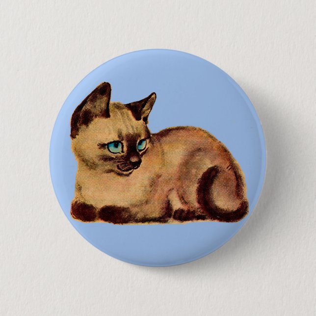 berömvärd siamesisk kattunge knapp (Framsida)