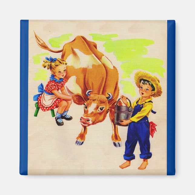 berömvärda barn med den goda kon magnet (Framsidan)