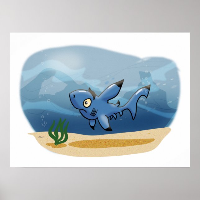 Berörd haj poster (Framsidan)