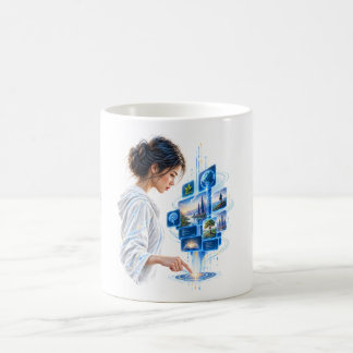 Beröringen som öppnar möjligheter — Futuristisk AI Kaffemugg