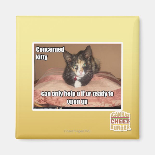 Berört Kattunge Magnet (Framsidan)