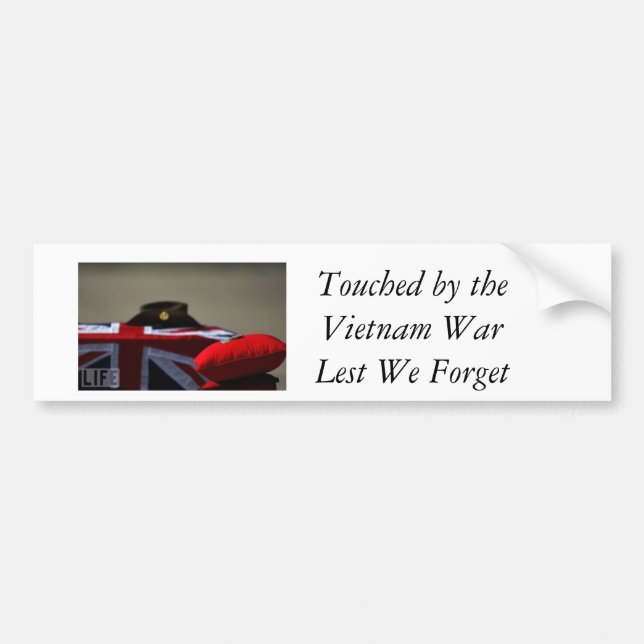 Berört vid vietnamkriget, Lest vi glömmer Bildekal (Framsidan)