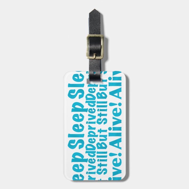 Berövat men stilla vid liv för sömn i blått bagagebricka (Vertikal Framsida)