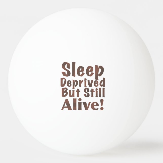 Berövat men stilla vid liv för sömn i brunt pingisboll (Framsidan)