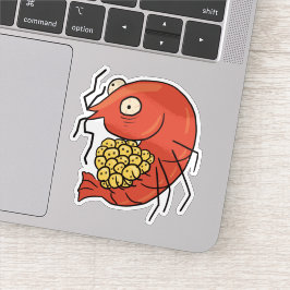 Berried Frazzled Red Cherry Shrimp Sticker Klistermärken