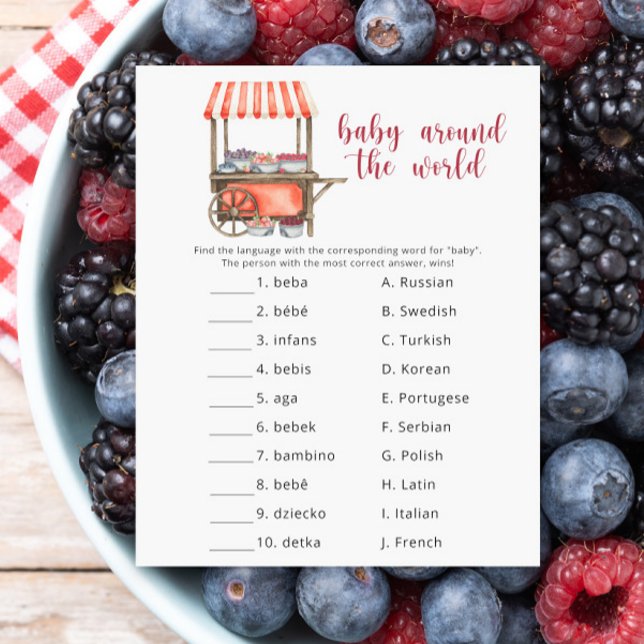 Berries baby shower - "Baby" around the world (Skapare uppladdad)