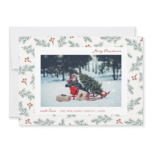 Berries botaniskt Helgdag Card