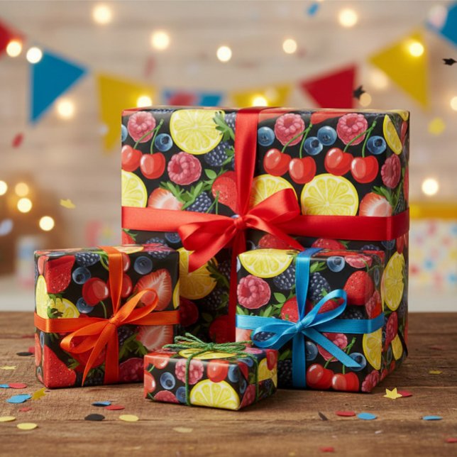 Berries & Citrus Delight Presentpapper (Skapare uppladdad)