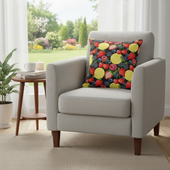 Berries & Citrus Slices Kudde (Skapare uppladdad)