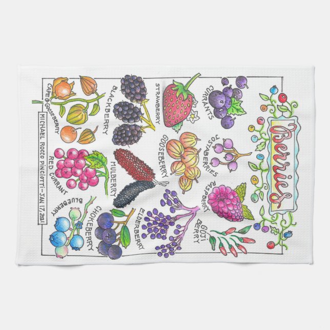 Berries Kitchen Towel Kökshandduk (Horisontell)