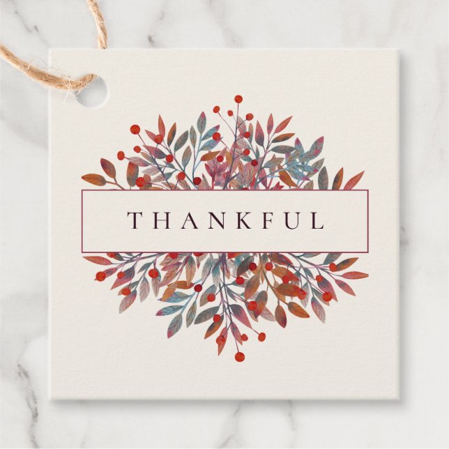 Berries & Lövs Anpassade Botaniskt Gåvor Etiketter (Framsida)