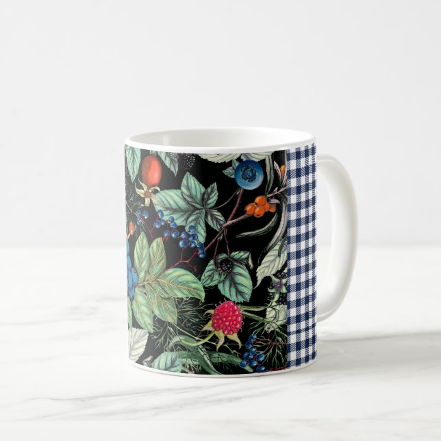 Berries Medley på Land Gingham Kaffemugg (Framsida höger)
