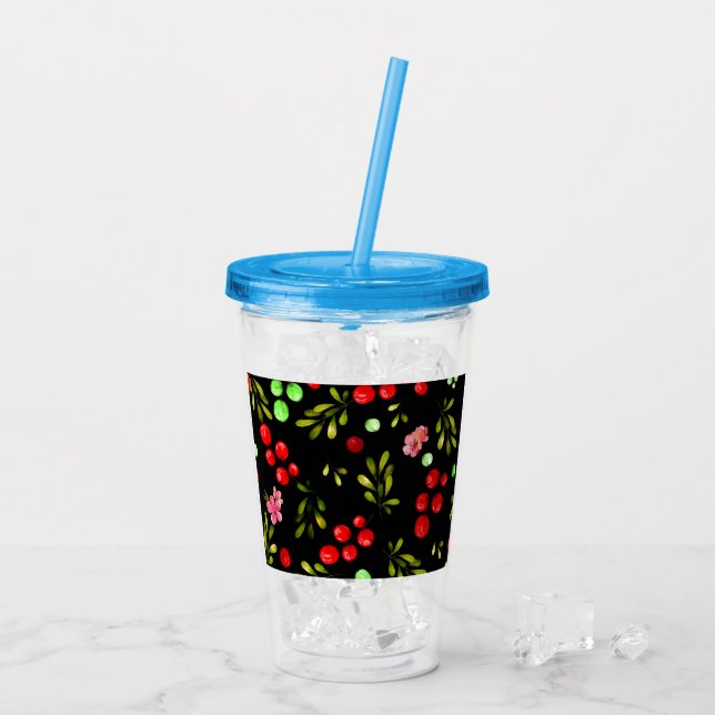 Berries Mönster Take Away Mugg (Baksida Ice)