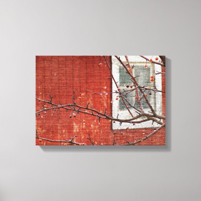 Berries och Barn Canvastryck (Framsida)