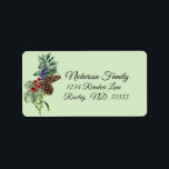 Berries och Gräs Cones Adressetikett<br><div class="desc">Helgdag adressetiketter har sprit av vintergröntar,  gräs-koner och blåbär och röda bär. Bakgrund som visas i en grönt för blek,  men den kan anpassas med spelar ingen roll färg som du vill.</div>