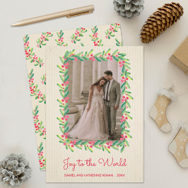 Berries och Grey jul Photo Julkort