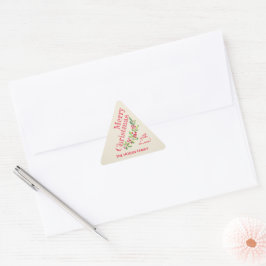 Berries och Grey om Elfenbenskustens jul-Helgdag Triangelformat Klistermärke