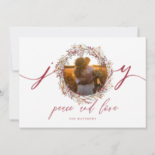 Berries och Joy Helgdag Photo Card Julkort