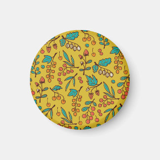 Berries på grenar, sömlös natur mönster. magnet