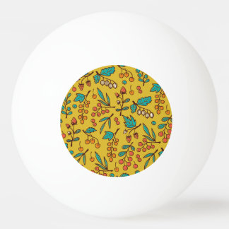 Berries på grenar, sömlös natur mönster. pingisboll