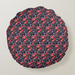 Berries Roligt 'Red Blue Black' Rund Kudde