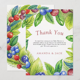 Berries Strawberry Berry Sweet Baby Shower Tack Kort