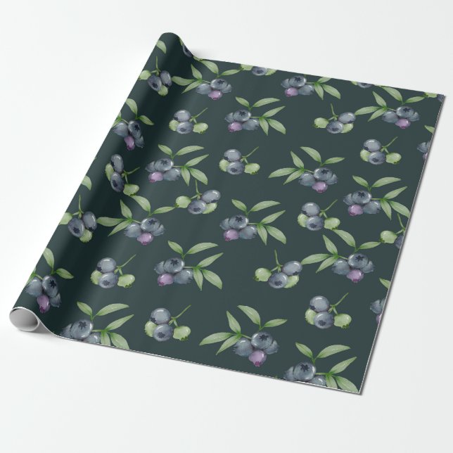Berries Wrapping Papper Presentpapper (Utrullad)