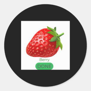 Berrry Klart Sticker Runt Klistermärke