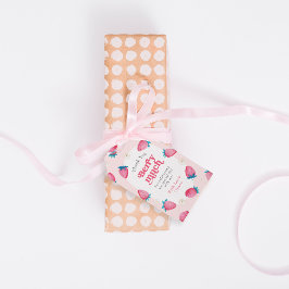 Berry 1:a födelsedag Jordgubbar 1:a Födelsedagsfes Presentetikett