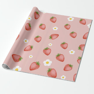 Berry 1:a födelsedag Jordgubbe Thabel Wrapping Presentpapper