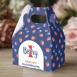 Berry 1:a födelsedag Party Strawberry Blueberry Bl Presentaskar