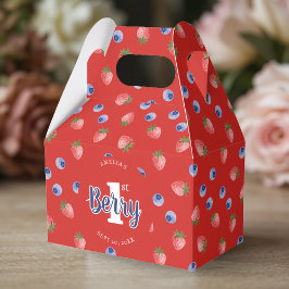 Berry 1:a födelsedag Party Strawberry Blueberry Re Presentaskar