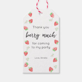 Berry 1:a födelsedagen | Jordgubbstack, märkre Presentetikett