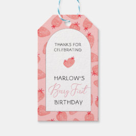 Berry 1:a födelsedagen tack för märkrn presentetikett