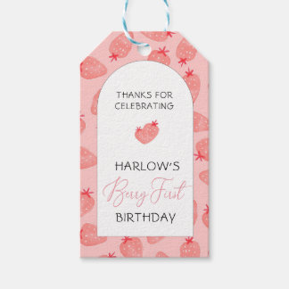 Berry 1:a födelsedagen tack för märkrn presentetikett