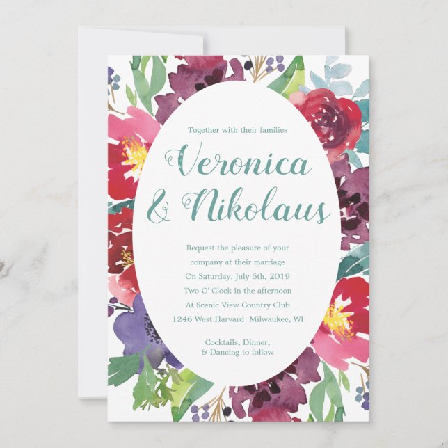 Berry Adoration Inbjudningar (Framsida)