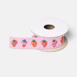 Berry Art Strawberry 1,5" Satin Ribbon