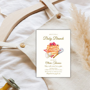 Berry Baby Brunch Pancake Egg Whisk Baby Shower Inbjudningar