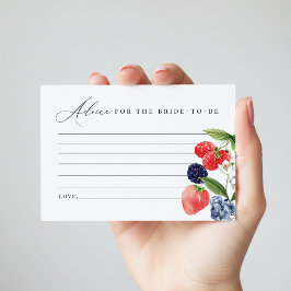 Berry Baby Shower Advice Card Berry Sweet Tack Kort