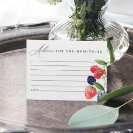 Berry Baby Shower Advice Card Berry Sweet Tack Kort